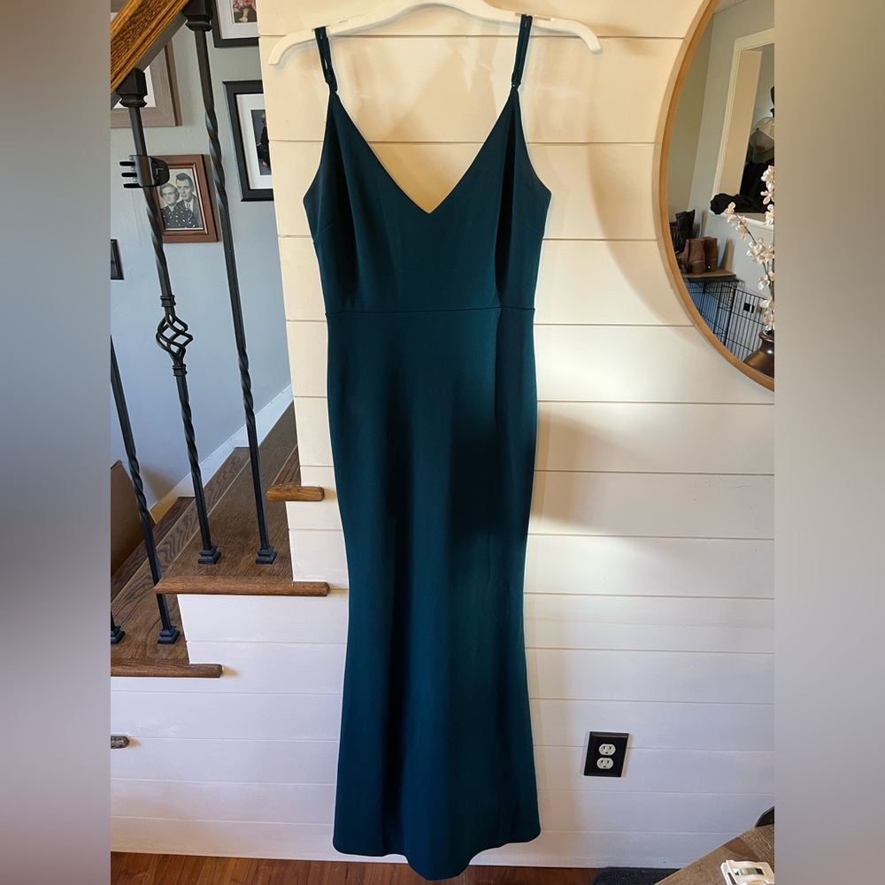 Lulus gown.  Dark  green/teal.  Size Small